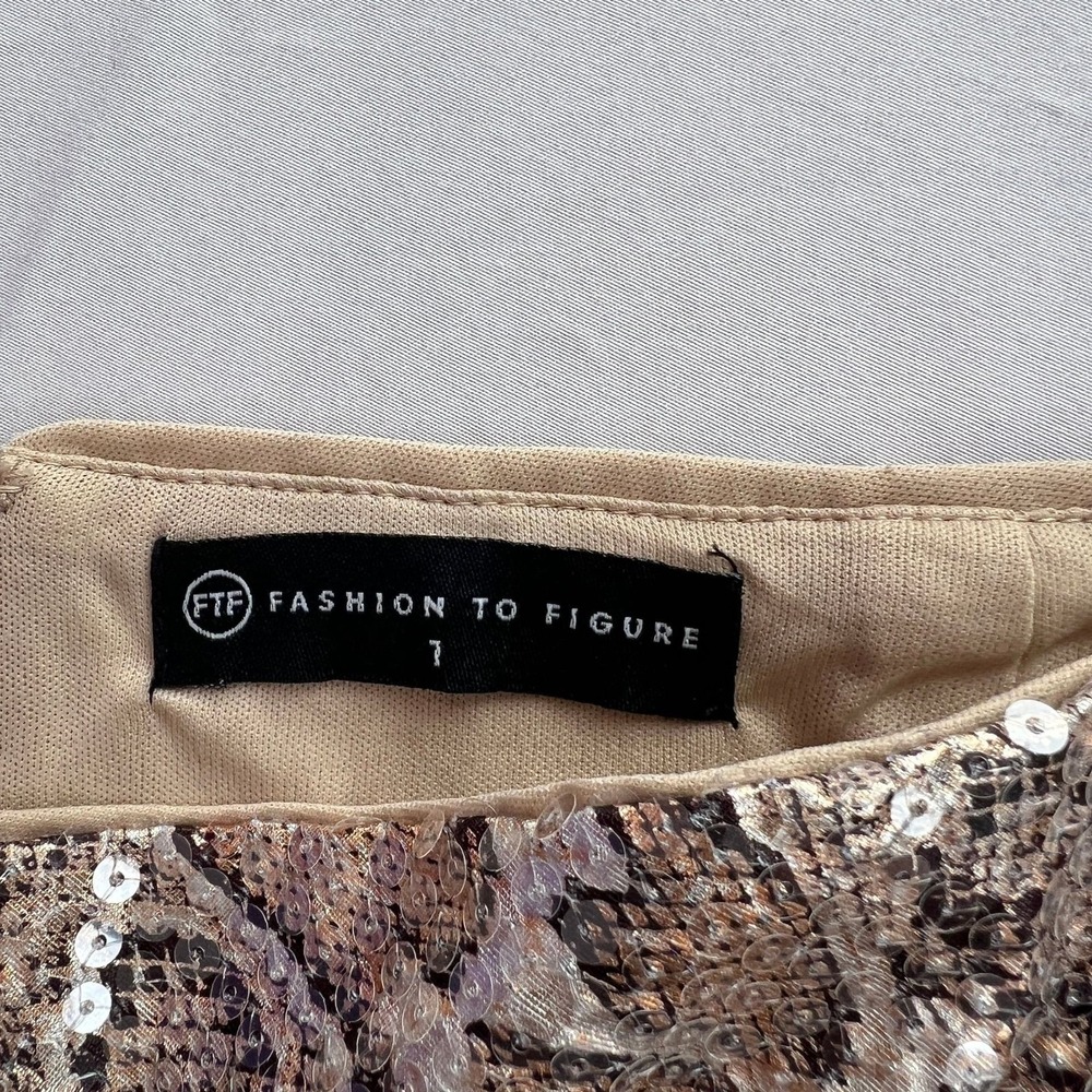 Fashion 2 Figure Gold Sequin‎ Snake Print Midi Skirt - Picture 7 of 7